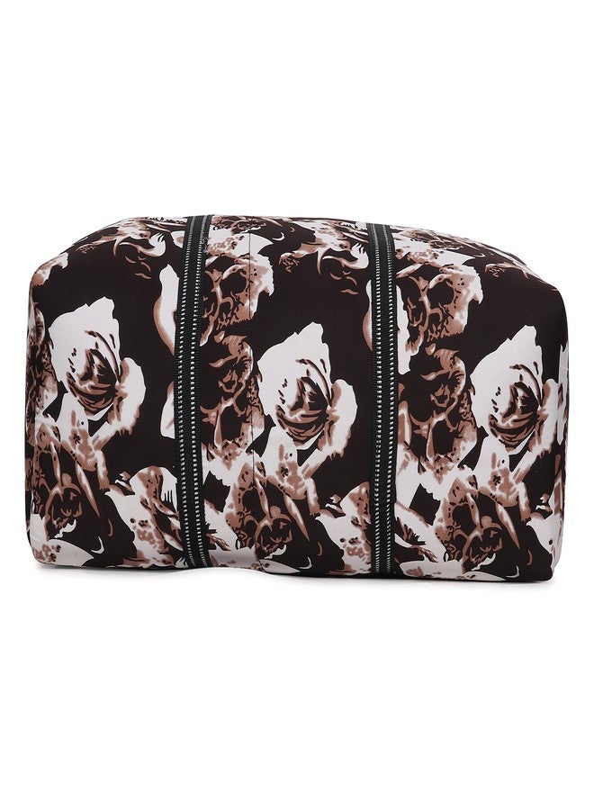 Turtuls Group حقيبة سفر نسائية من مجموعة تورتولز، لون بني، مزينة بنقشة زهور - Image 4